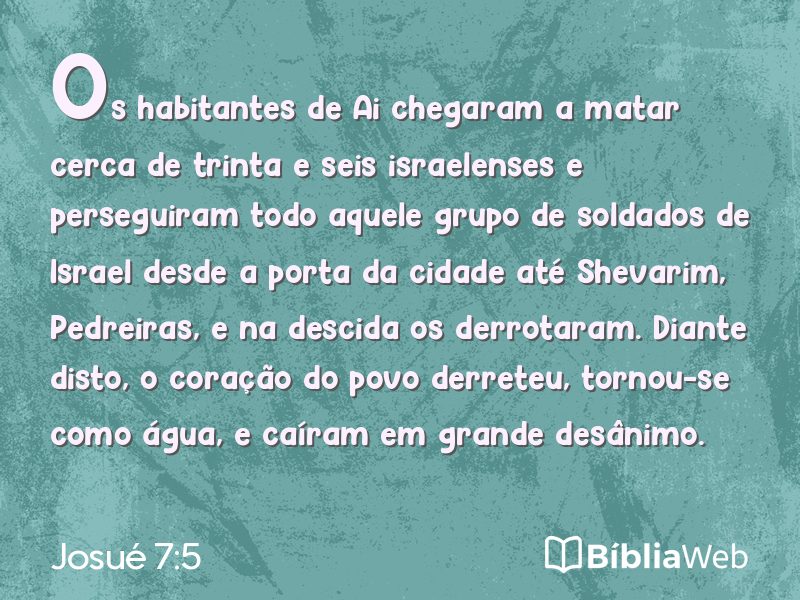 Josué 7:5 em imagem para compartilhar