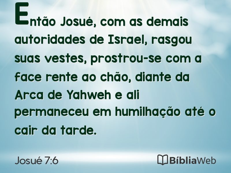 Josué 7:6 em imagem para compartilhar