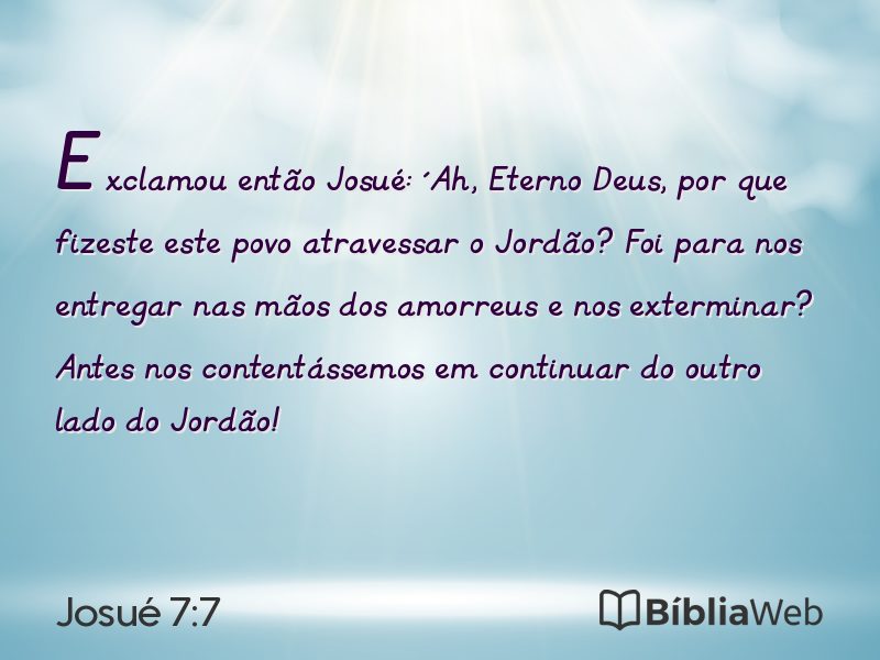 Josué 7:7 em imagem para compartilhar