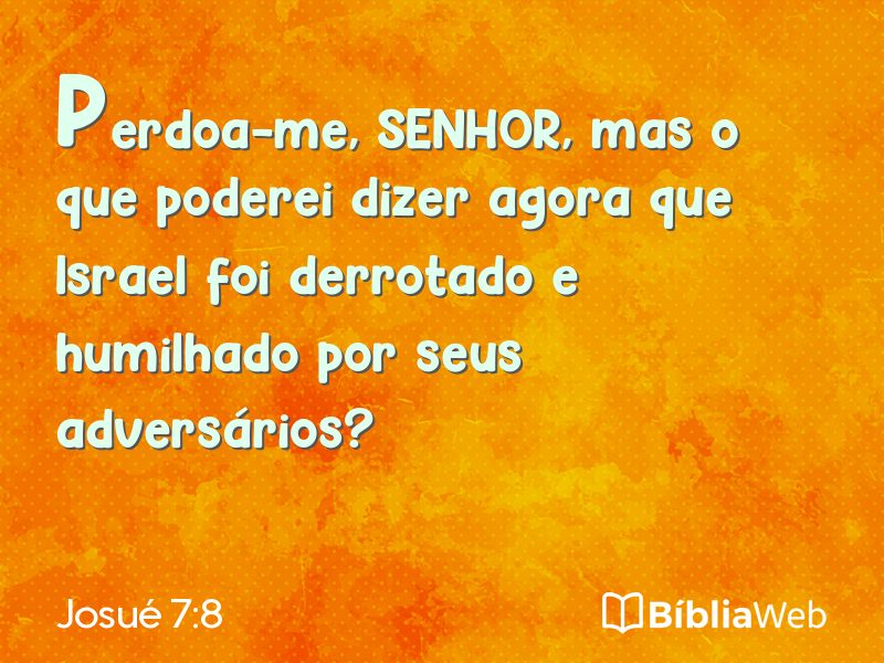 Josué 7:8 em imagem para compartilhar