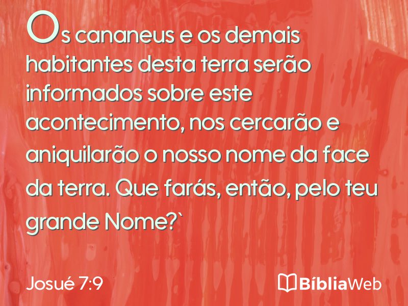 Josué 7:9 em imagem para compartilhar