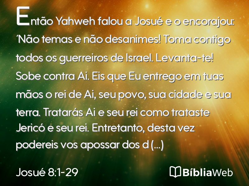 Josué 8:1-29 em imagem para compartilhar
