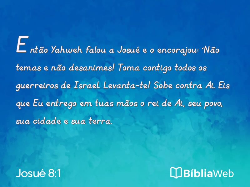 Josué 8:1 em imagem para compartilhar