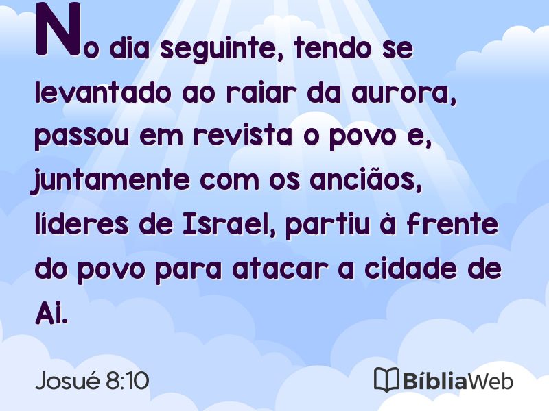 Josué 8:10 em imagem para compartilhar