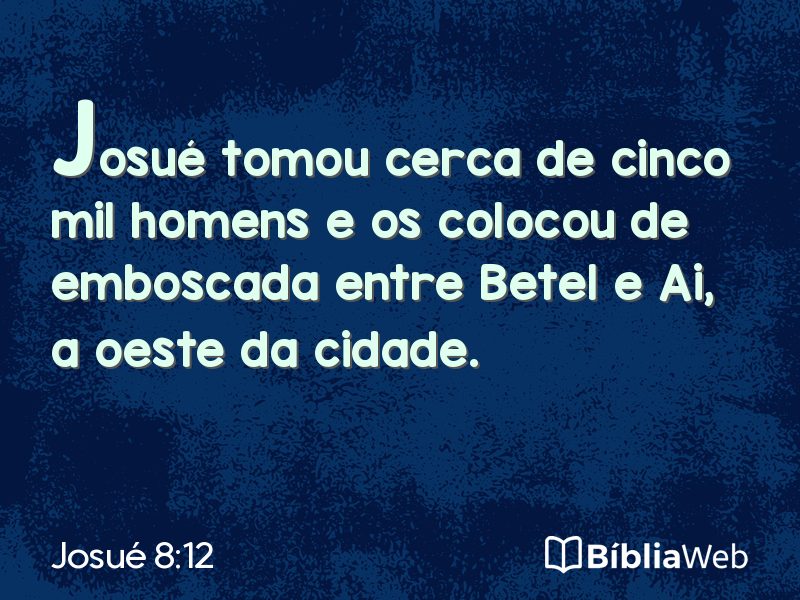 Josué 8:12 em imagem para compartilhar
