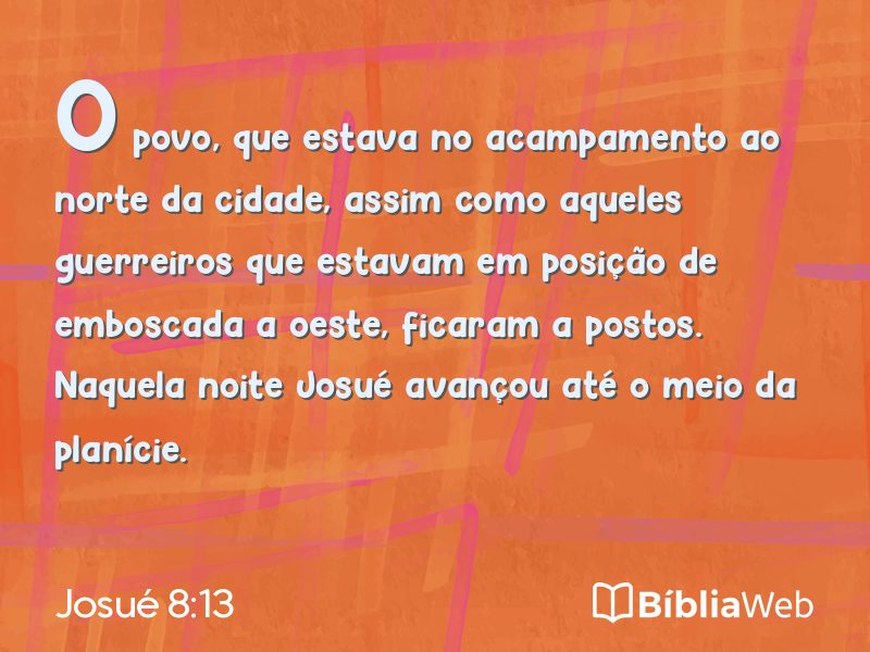 Josué 8:13 em imagem para compartilhar