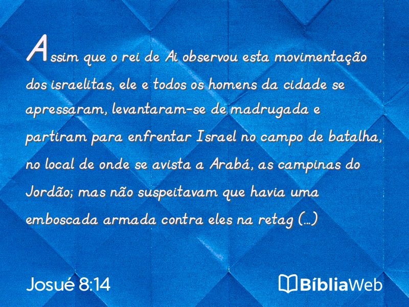Josué 8:14 em imagem para compartilhar