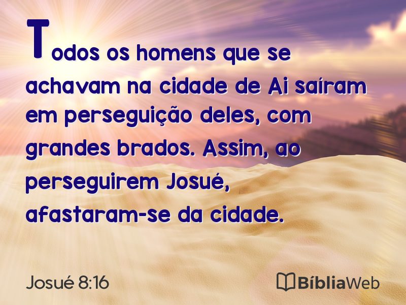 Josué 8:16 em imagem para compartilhar