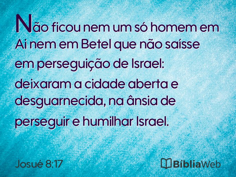 Josué 8:17 em imagem para compartilhar