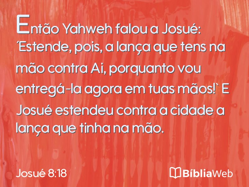 Josué 8:18 em imagem para compartilhar