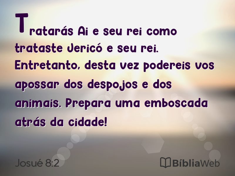 Josué 8:2 em imagem para compartilhar