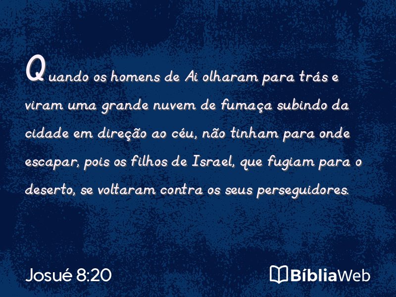 Josué 8:20 em imagem para compartilhar