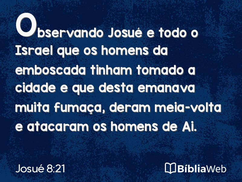 Josué 8:21 em imagem para compartilhar