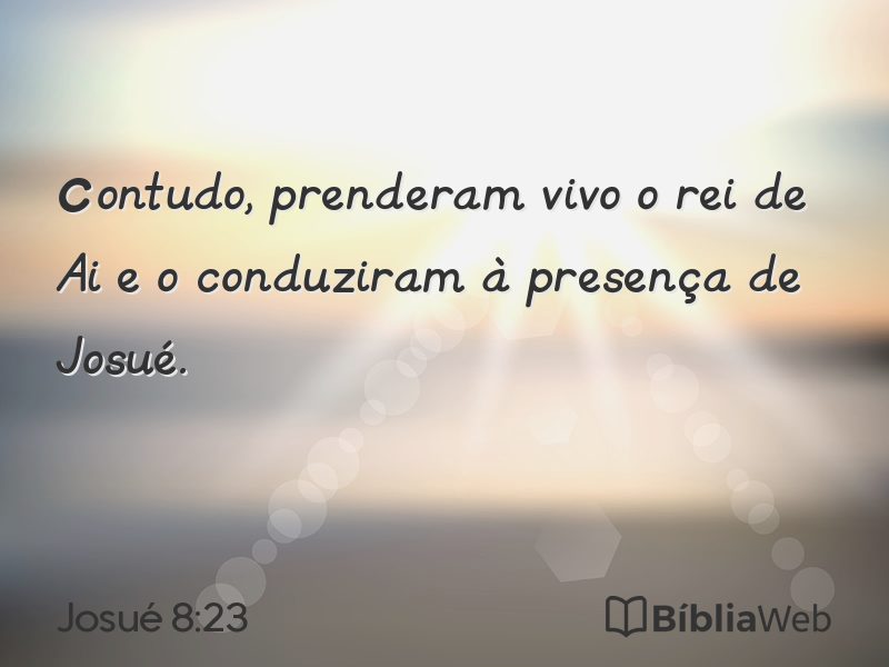 Josué 8:23 em imagem para compartilhar