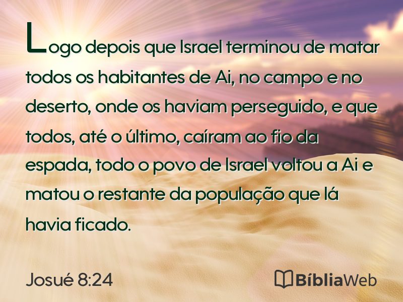 Josué 8:24 em imagem para compartilhar