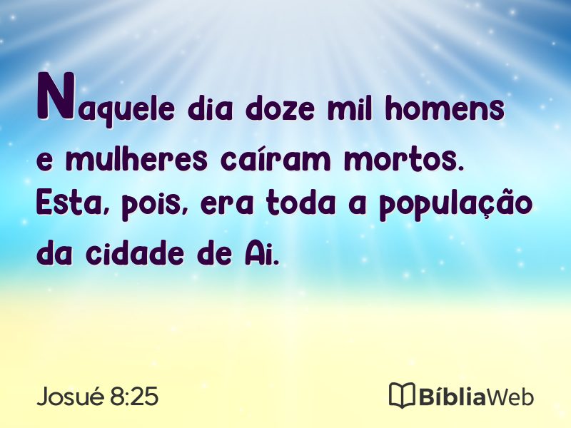 Josué 8:25 em imagem para compartilhar