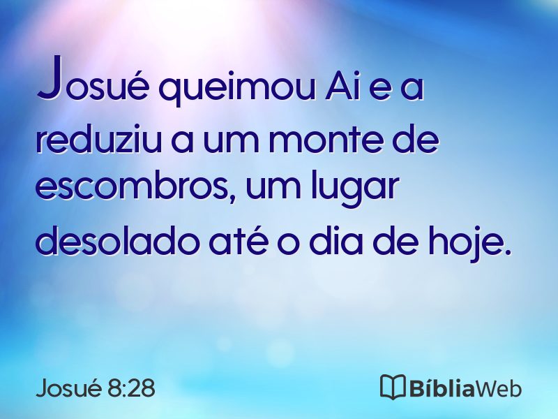 Josué 8:28 em imagem para compartilhar