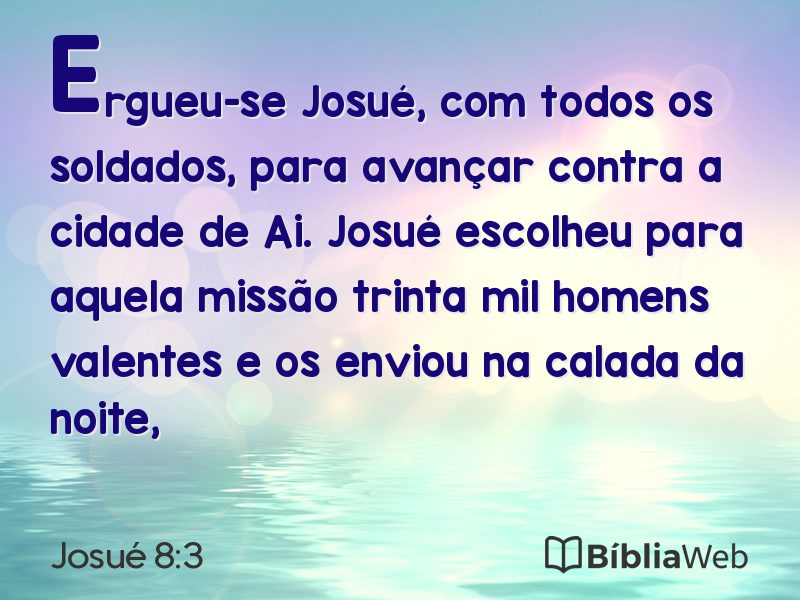 Josué 8:3 em imagem para compartilhar