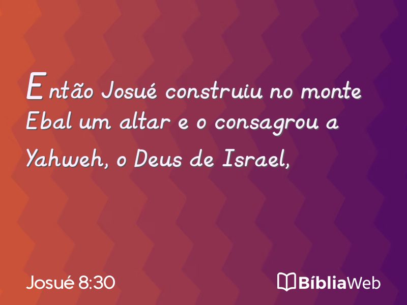 Josué 8:30 em imagem para compartilhar