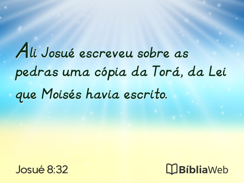 Josué 8:32 em imagem para compartilhar