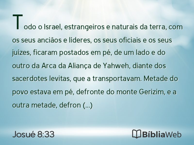 Josué 8:33 em imagem para compartilhar