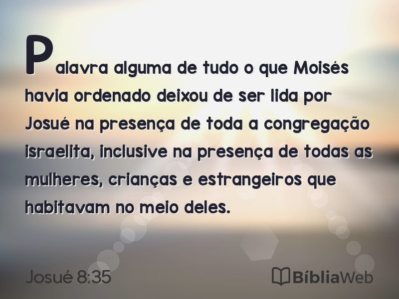 Josué 8:35 em imagem para compartilhar