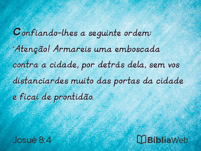 Josué 8:4 em imagem para compartilhar