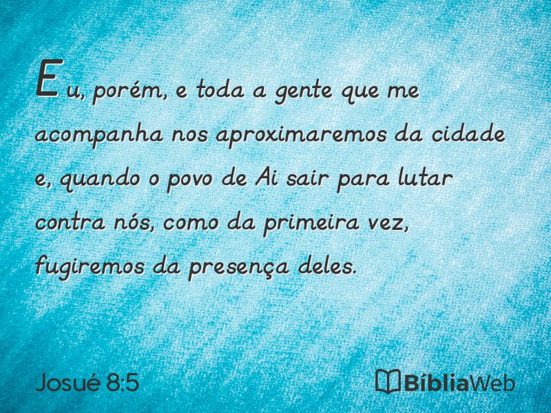 Josué 8:5 em imagem para compartilhar