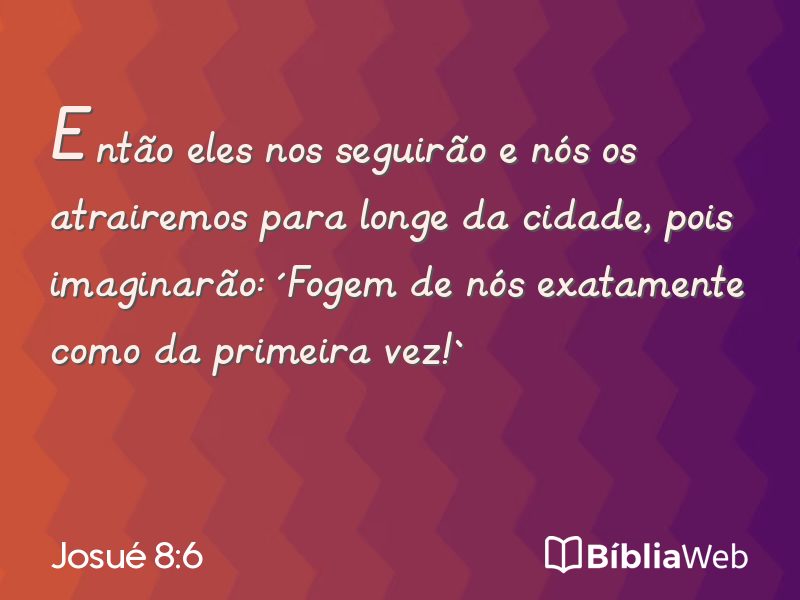 Josué 8:6 em imagem para compartilhar
