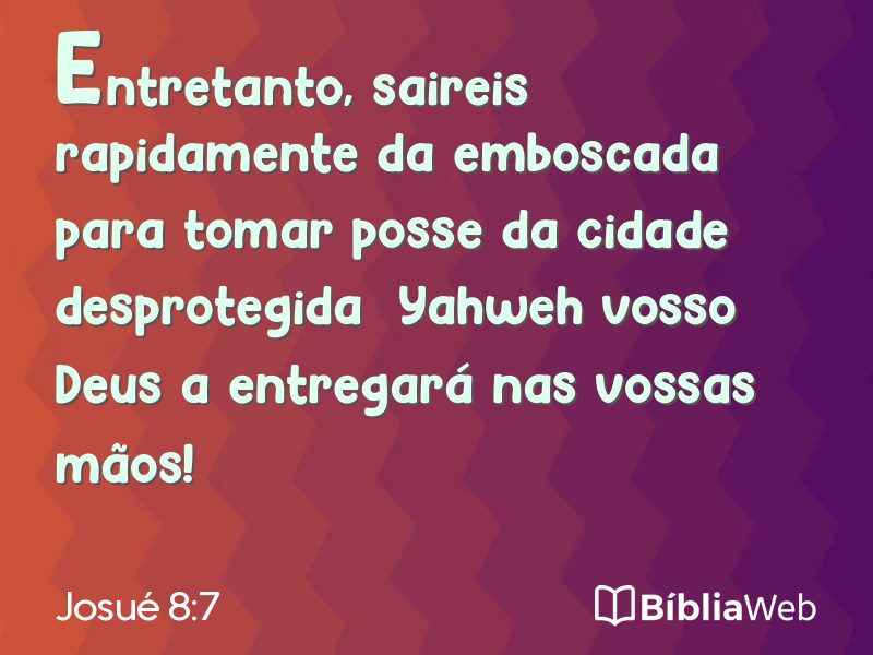 Josué 8:7 em imagem para compartilhar