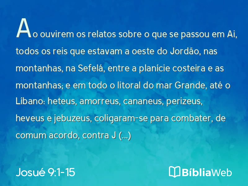 Josué 9:1-15 em imagem para compartilhar