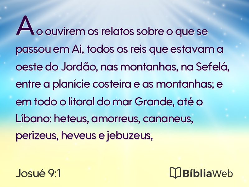 Josué 9:1 em imagem para compartilhar