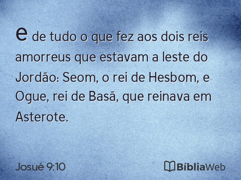 Josué 9:10 em imagem para compartilhar