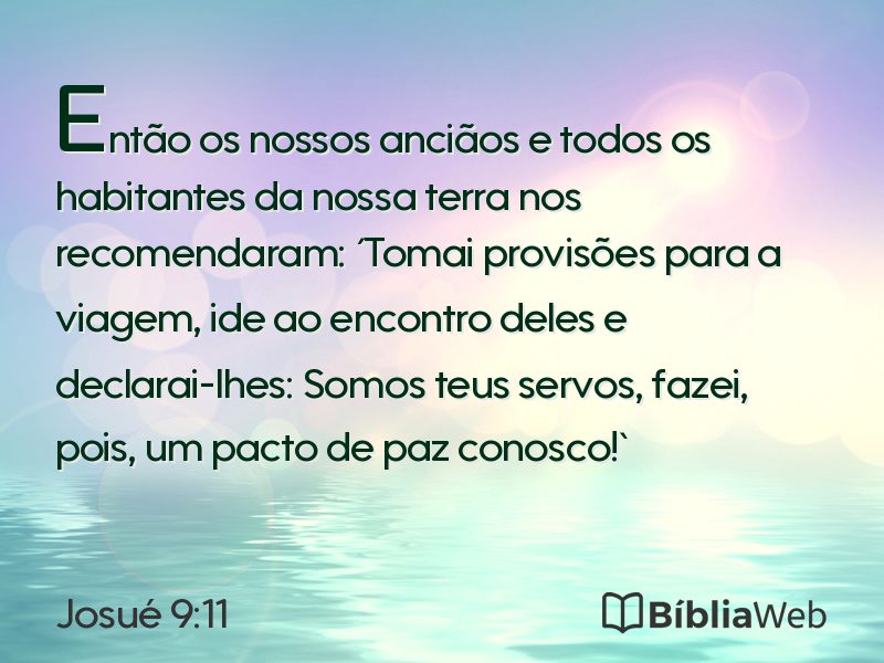 Josué 9:11 em imagem para compartilhar