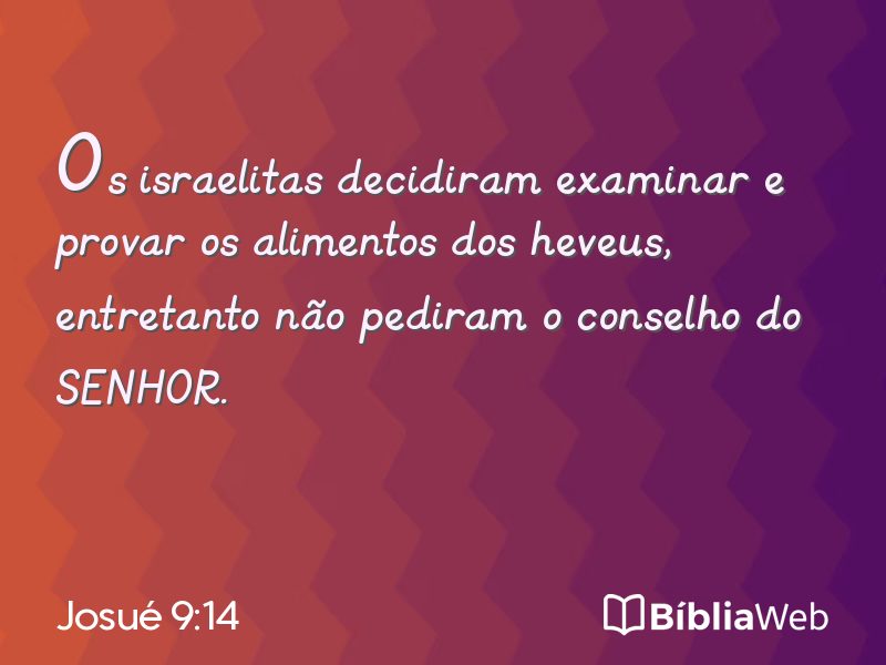 Josué 9:14 em imagem para compartilhar