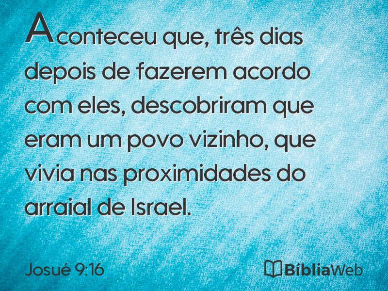 Josué 9:16 em imagem para compartilhar