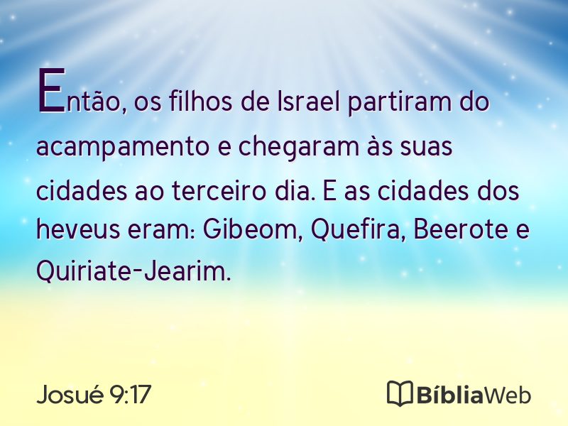 Josué 9:17 em imagem para compartilhar
