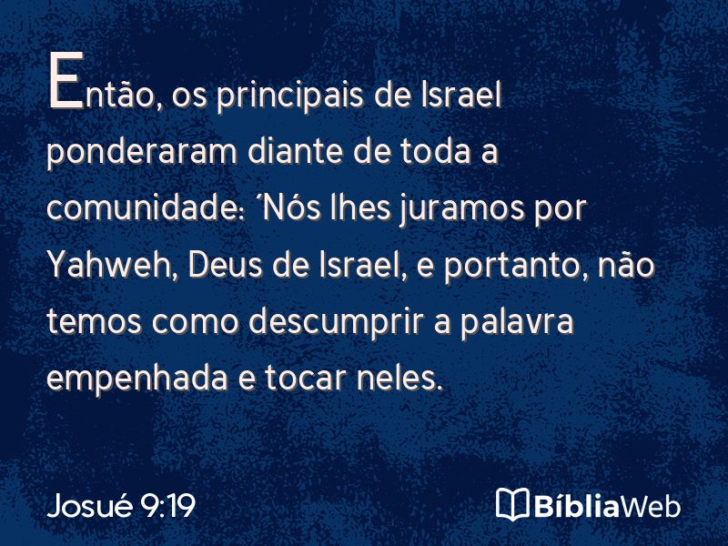 Josué 9:19 em imagem para compartilhar