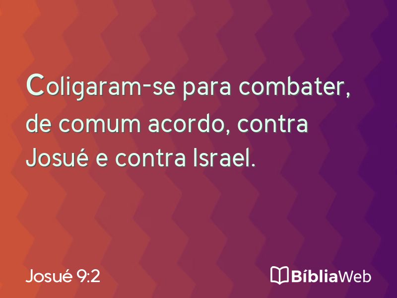 Josué 9:2 em imagem para compartilhar