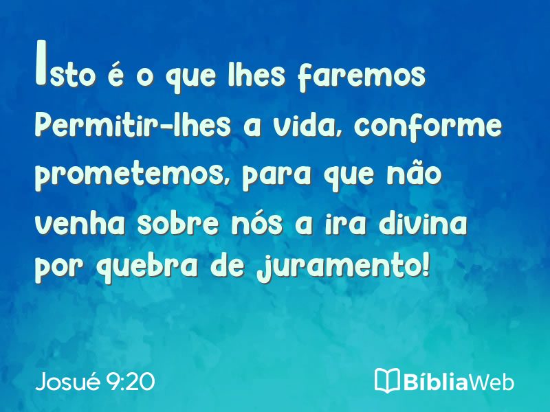 Josué 9:20 em imagem para compartilhar