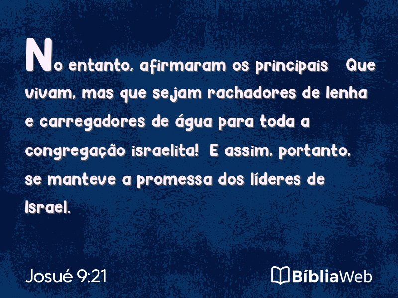 Josué 9:21 em imagem para compartilhar