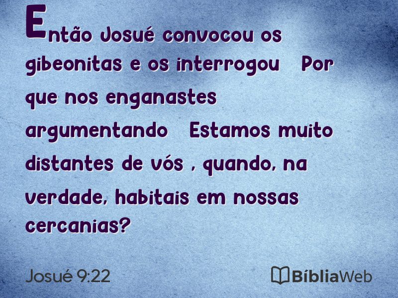 Josué 9:22 em imagem para compartilhar