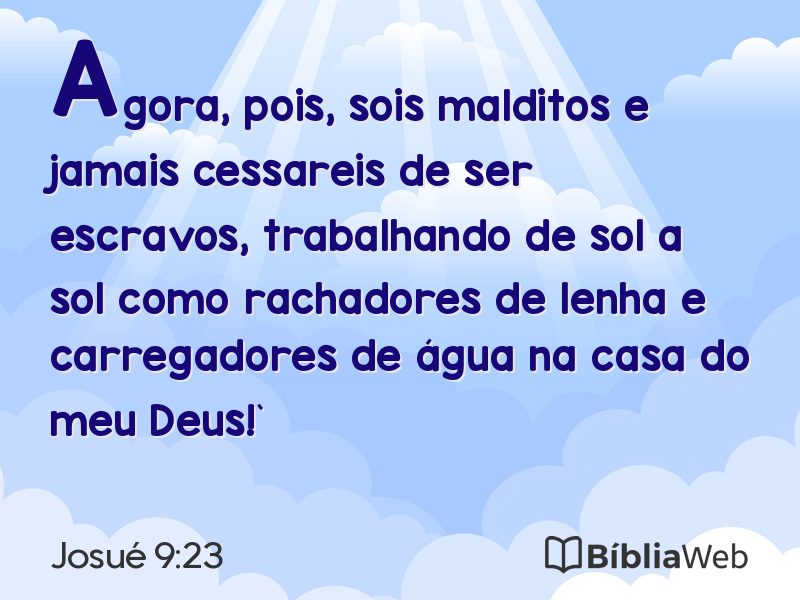 Josué 9:23 em imagem para compartilhar