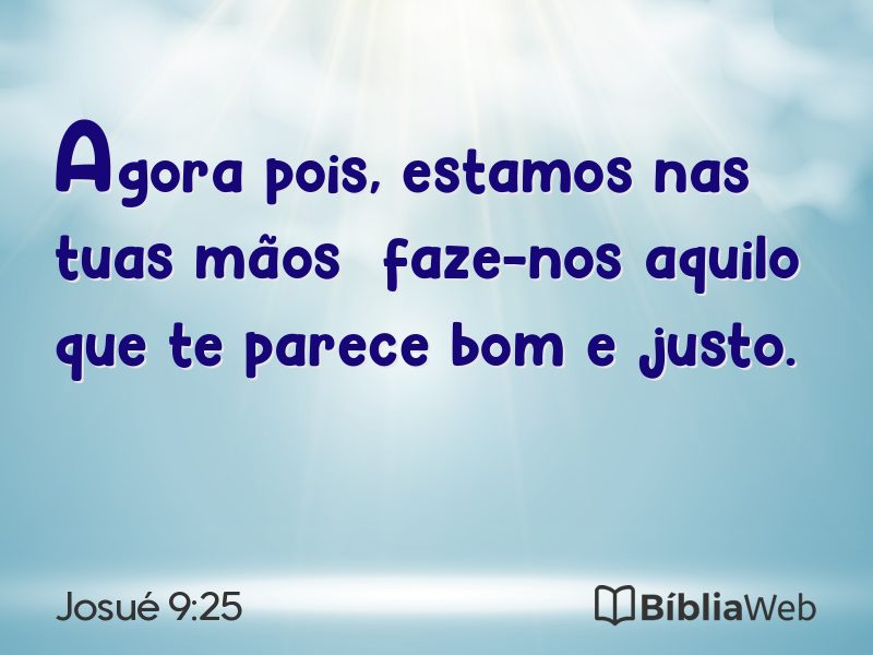 Josué 9:25 em imagem para compartilhar