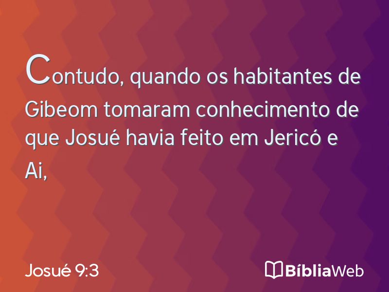 Josué 9:3 em imagem para compartilhar