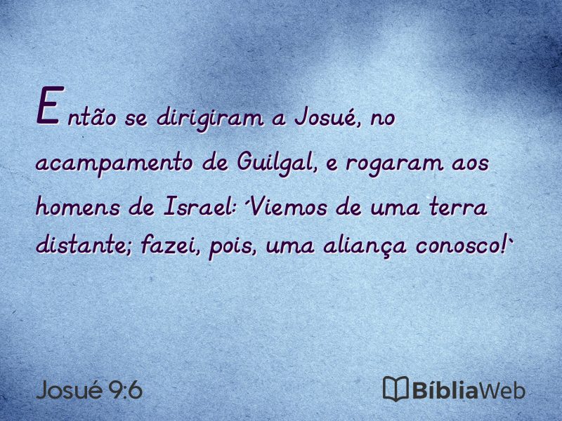 Josué 9:6 em imagem para compartilhar