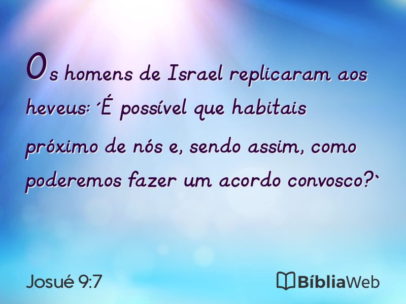 Josué 9:7 em imagem para compartilhar