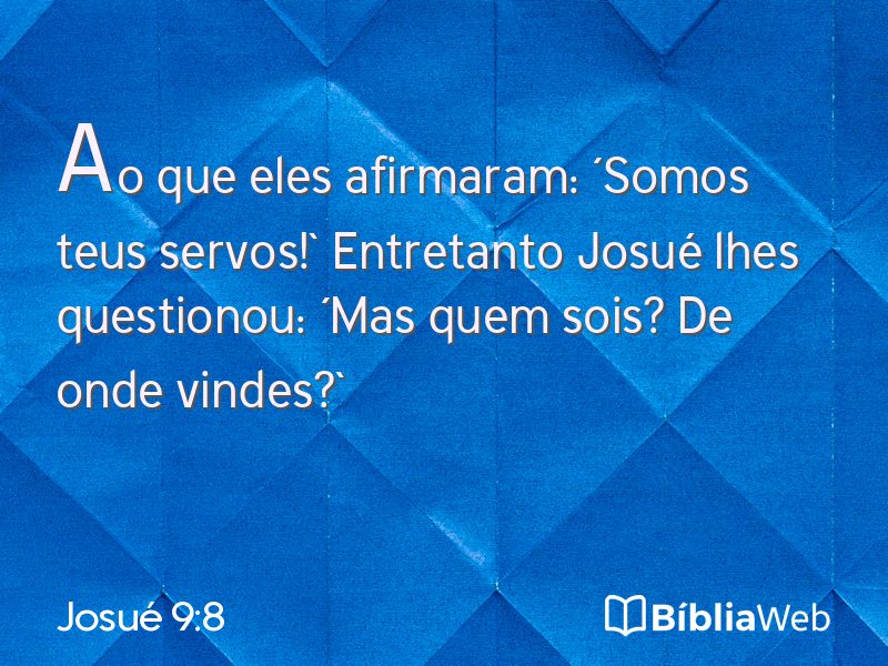 Josué 9:8 em imagem para compartilhar