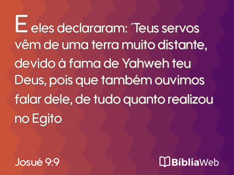 Josué 9:9 em imagem para compartilhar
