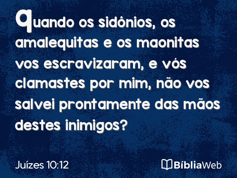 Juízes 10:12 em imagem para compartilhar